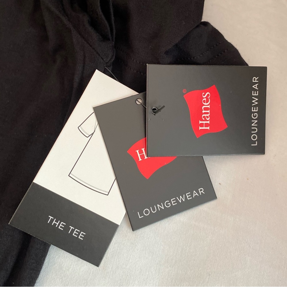 Men’s Hanes Soft Black Short Sleeve - Picture 4 of 4